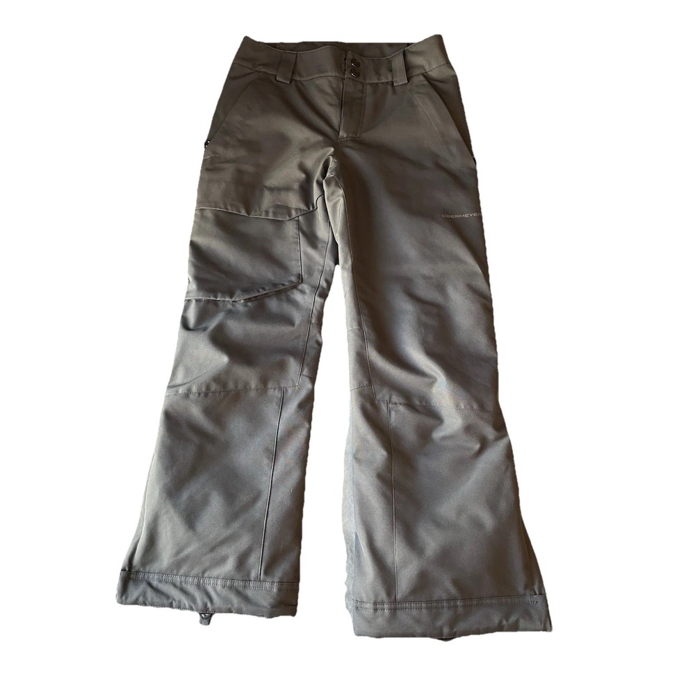 Obermeyer Teen L (14-16) Ski Pants Gray Insulated Snowboard Extended Wear System
